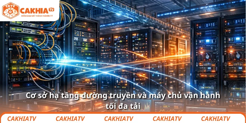 Cơ sở hạ tầng đường truyền và máy chủ vận hành tối đa tải
